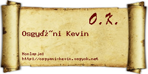 Osgyáni Kevin névjegykártya